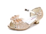 Børnefest sandal, Miss Cindrella, guld (fint glimmer)